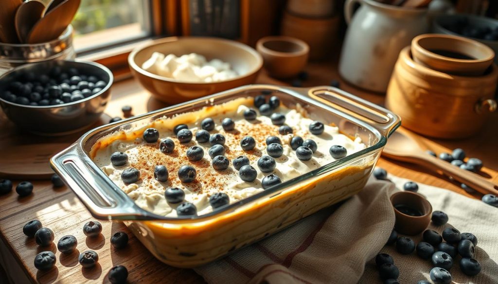 Blueberry Breakfast Bake Preparation