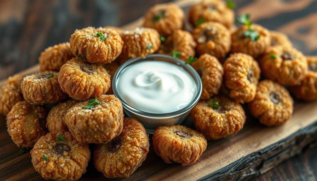 Crispy Fried Mushrooms Appetizer